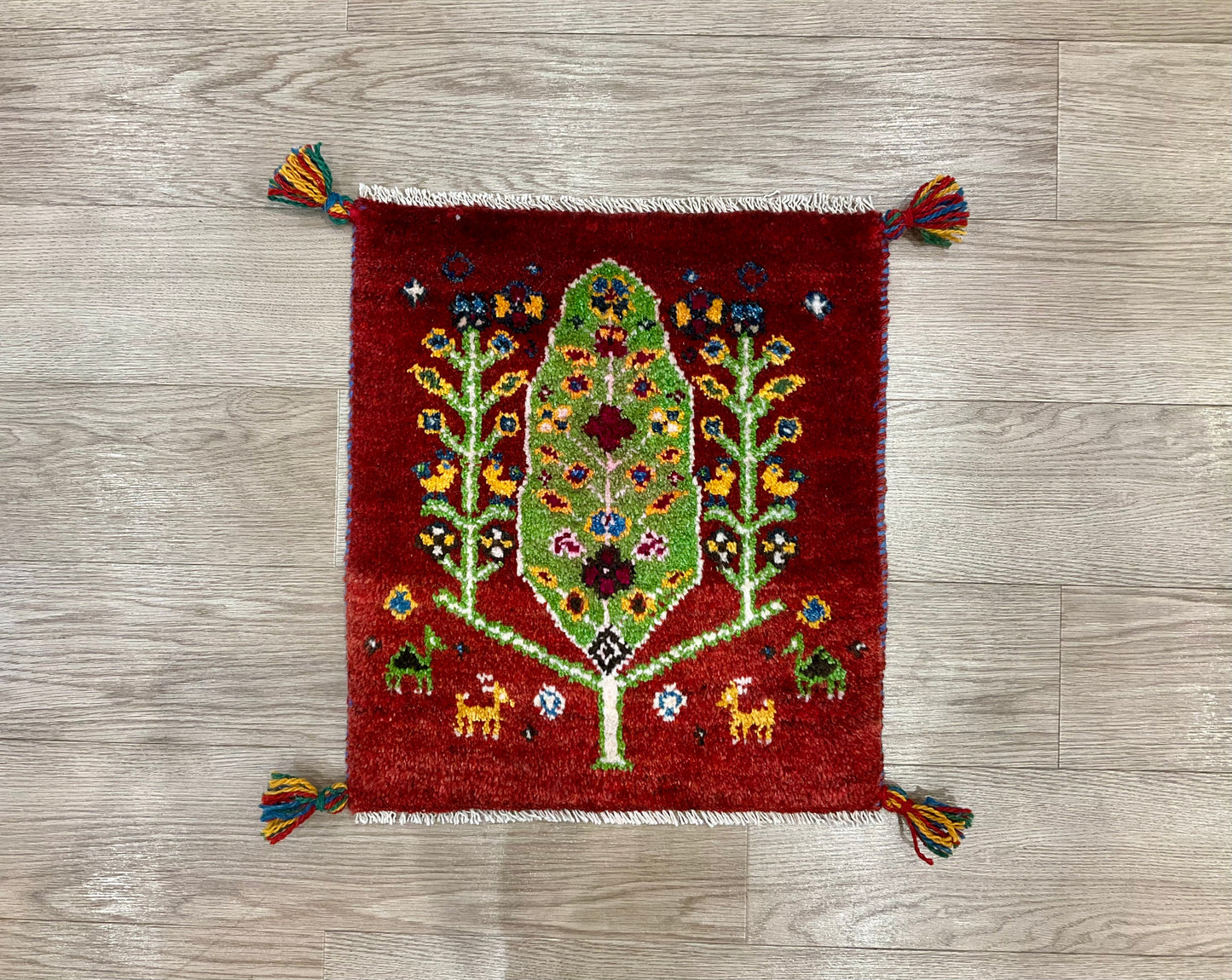 ギャッベ 50cm x 45cm Z2664