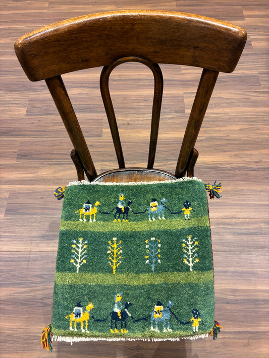 【千葉店】ギャッベ 43cm x 41cm Z3042