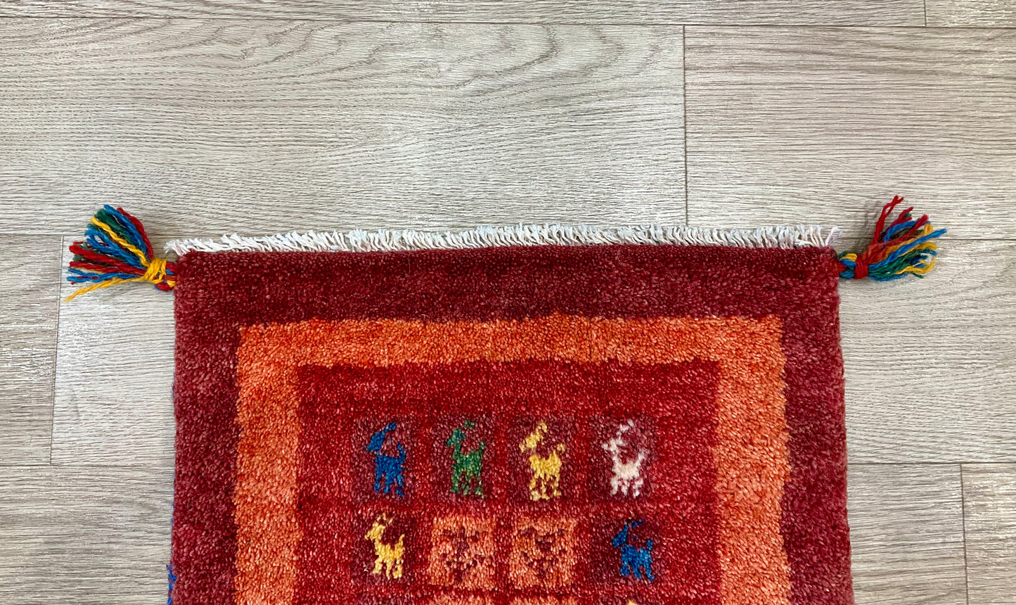 ギャッベ 44cm x 40cm Z519