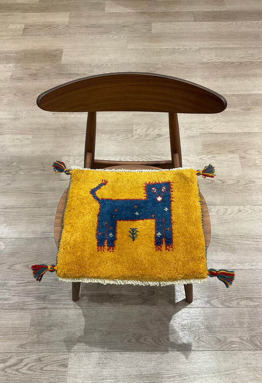 【福岡店】ギャッベ 44cm x 38cm Z3289