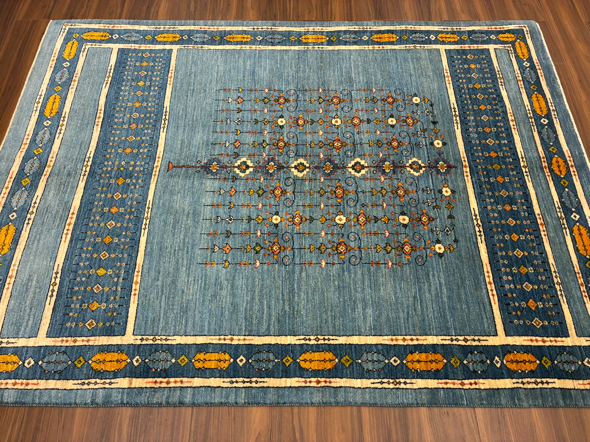 【千葉店】カシュクリギャッベ  208cm x 152cm RJ17449
