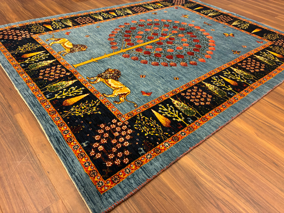 【千葉店】カシュクリギャッベ  204cm x 155cm RJ15176