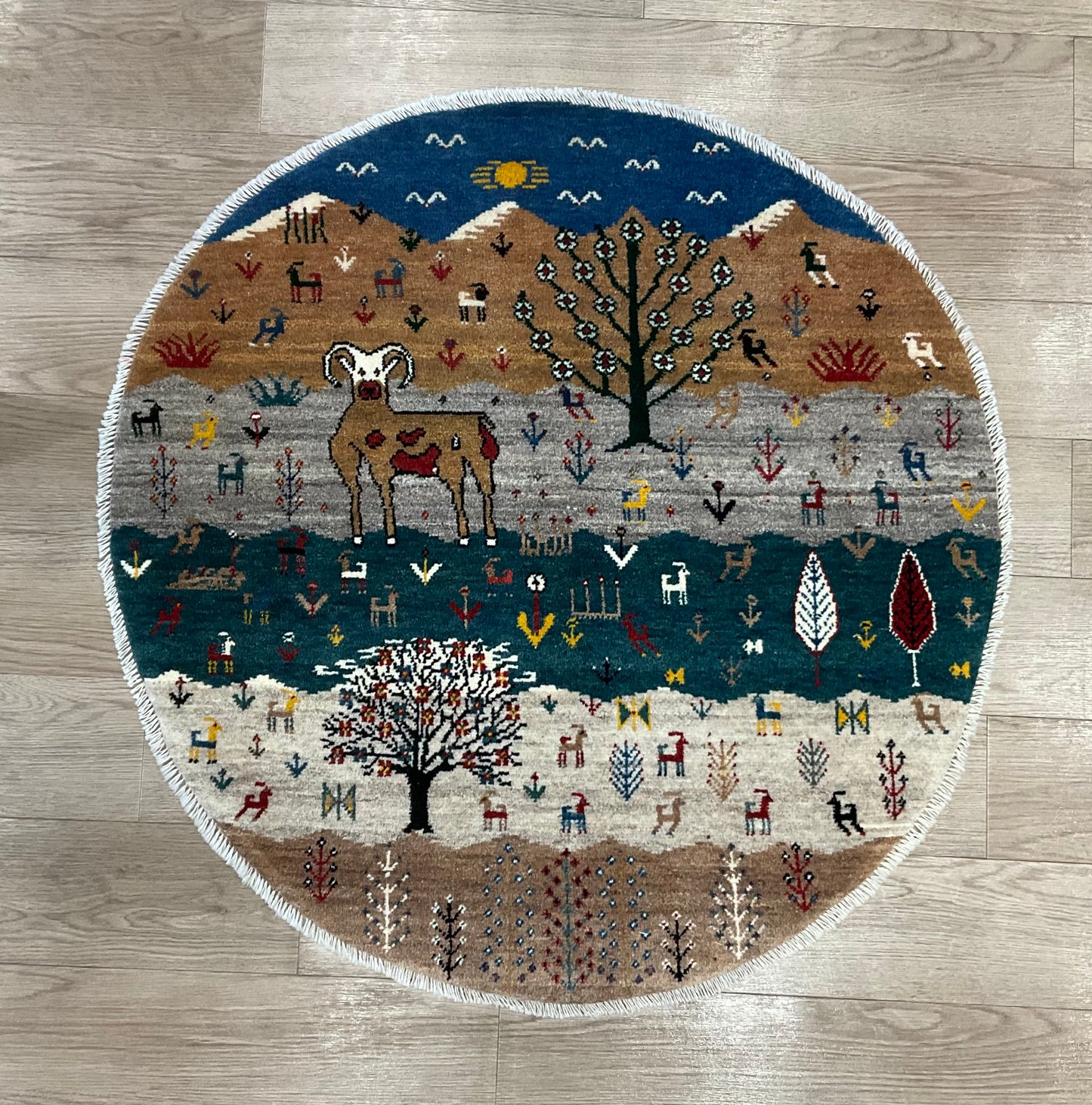 ギャッベ アマレバフト Φ100cm RJ12690