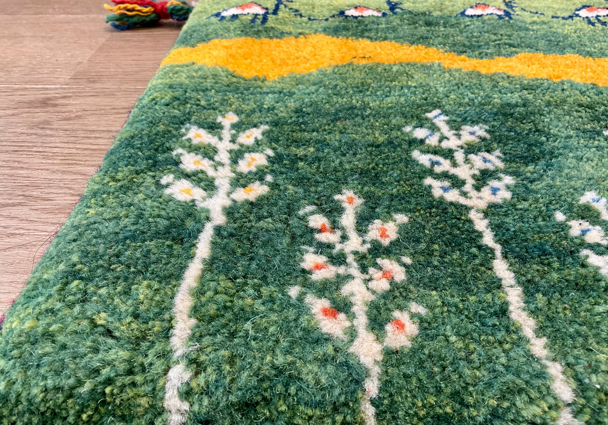 【福岡店】ギャッベ 43cm x 40cm Z3040