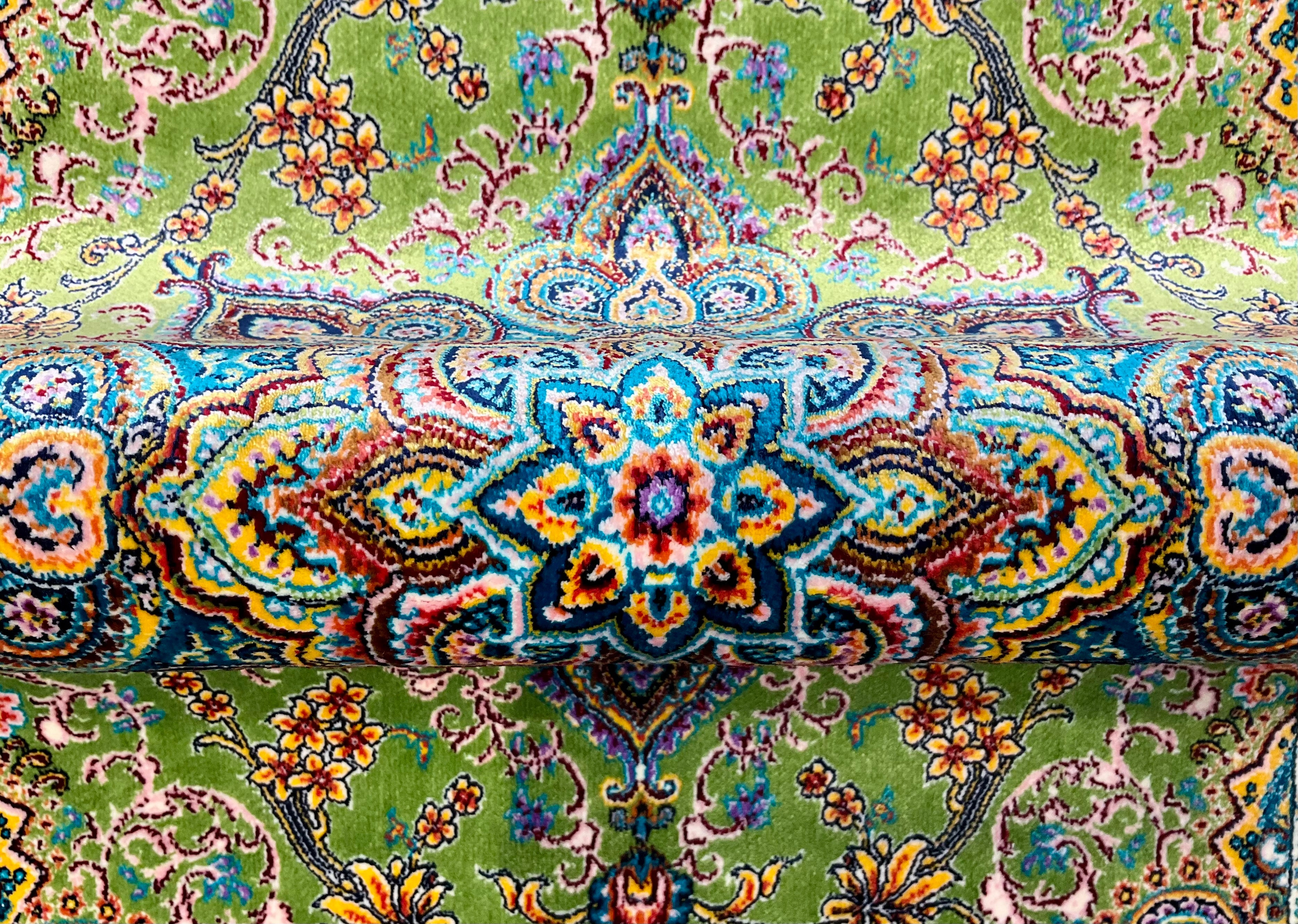 ①ペルシャ絨毯 ペルシャンシルク 90cm x 60cm PS10826 – ペルシャ絨毯専門店