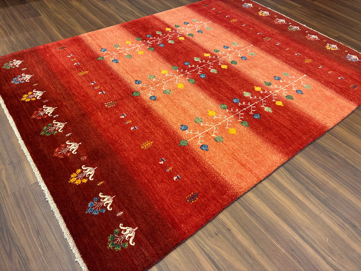 【千葉店】カシュクリギャッベ  200cm x 150cm RJ14442