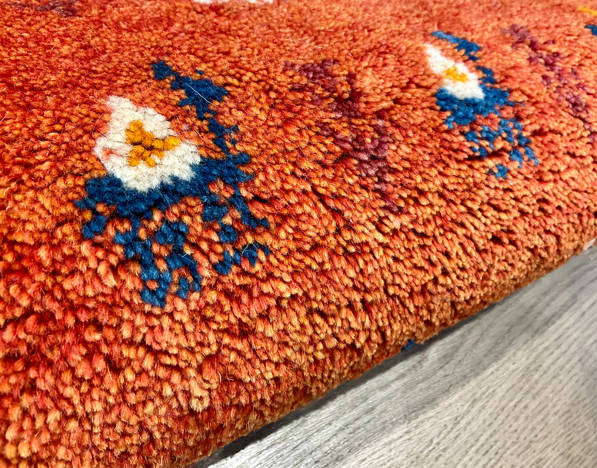 【福岡店】ギャッベ 41cm x 40cm Z2988