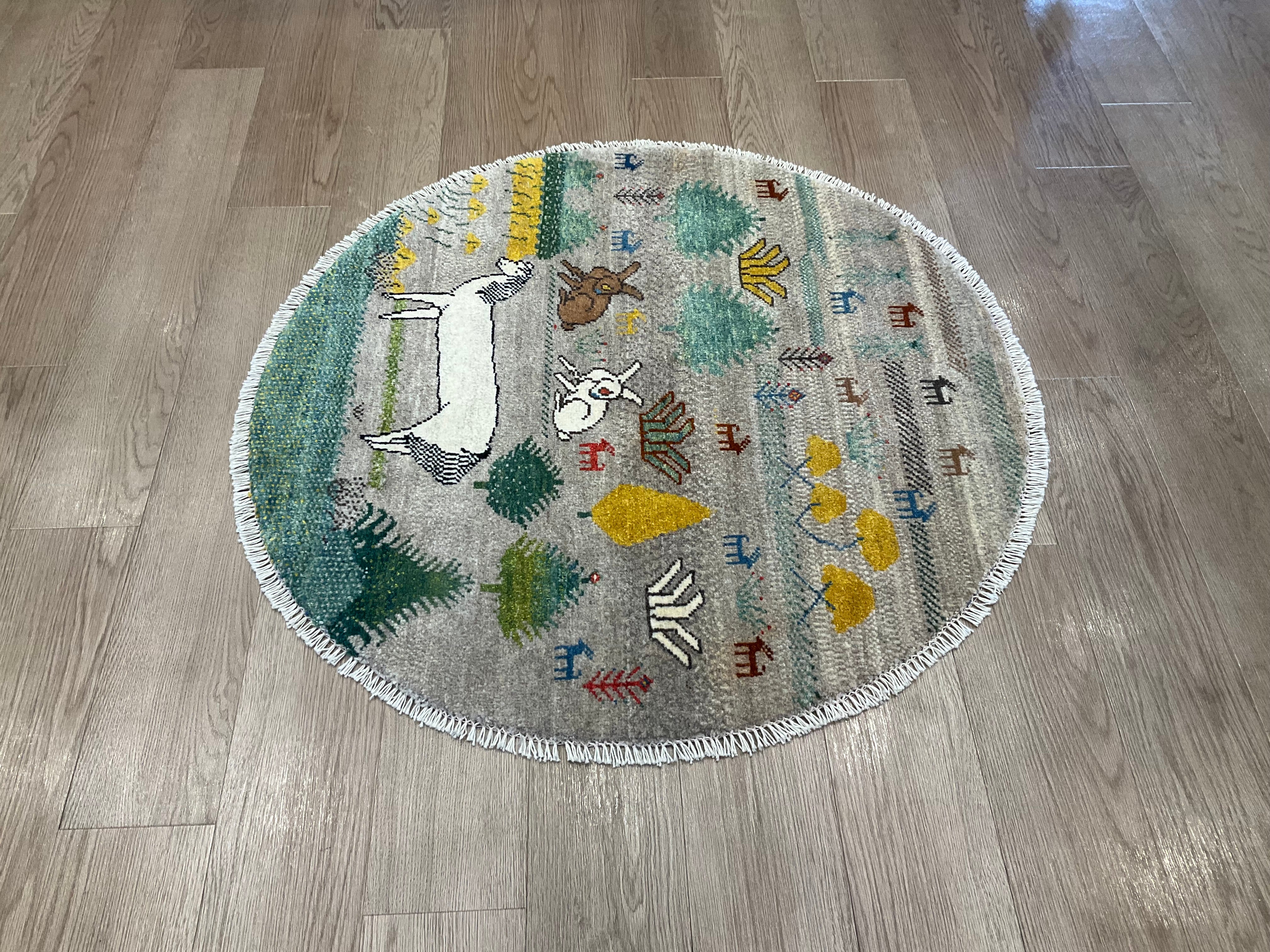 ギャッベ アマレバフト Φ100cm RJ14729 – ペルシャ絨毯専門店