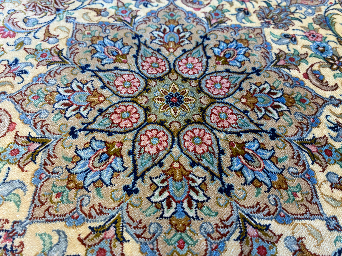 【千葉店】カシャーンシルク アルシャディ工房 92cm x 60cm NT11325