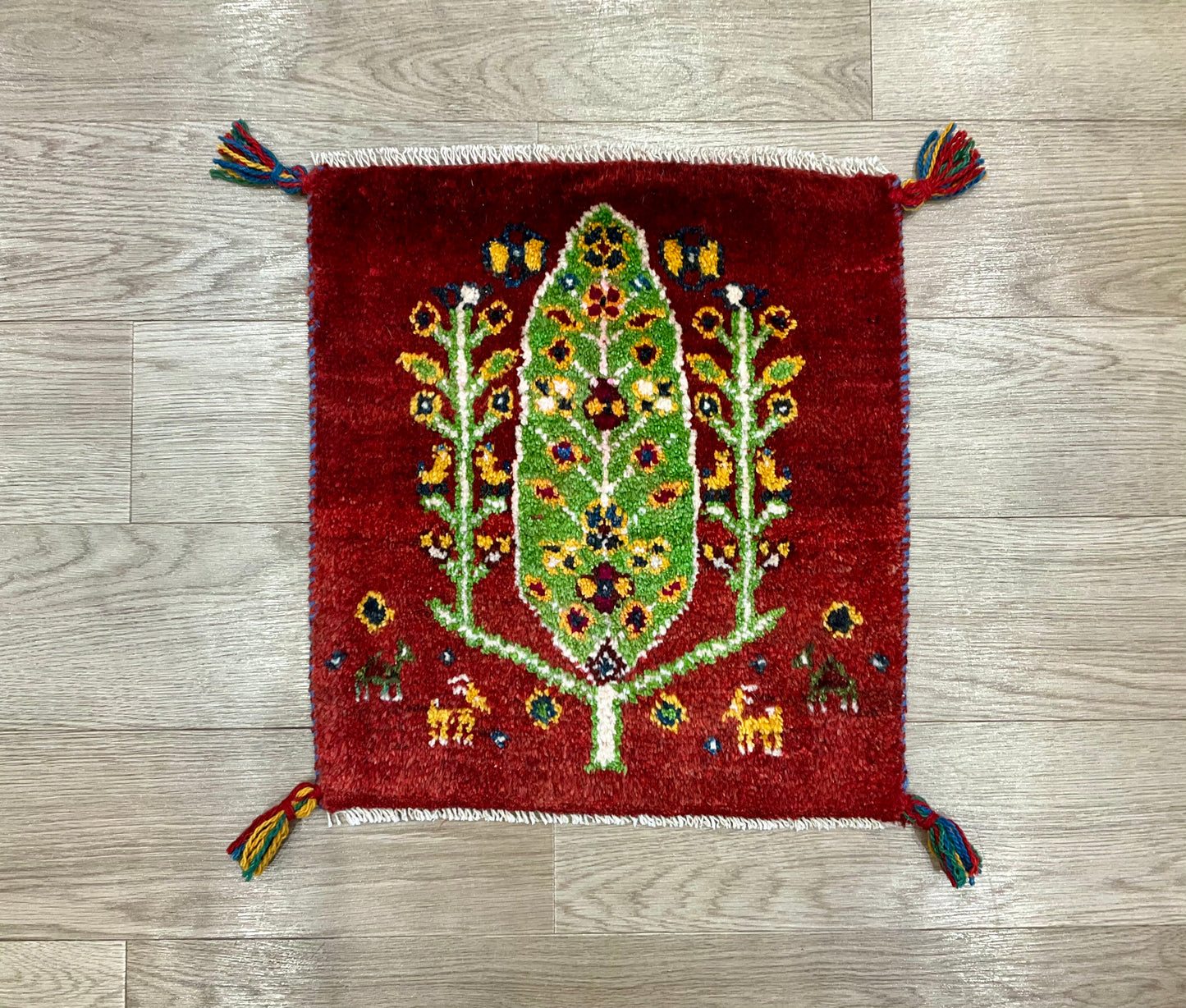 ギャッベ 48cm x 45cm Z2663