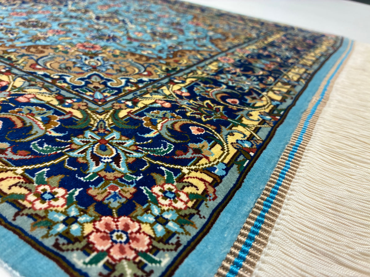 【千葉店】カシャーンシルク アルシャディ工房 95cm x 60cm SEM48838