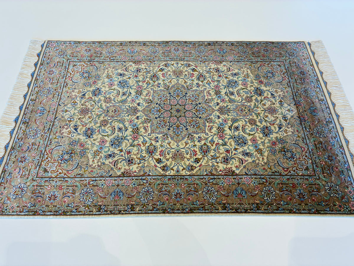 【千葉店】カシャーンシルク アルシャディ工房 92cm x 60cm NT11325
