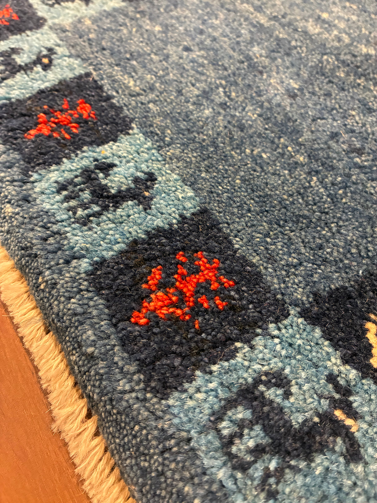 【千葉店】ギャッベ 43cm x 39cm Z3595