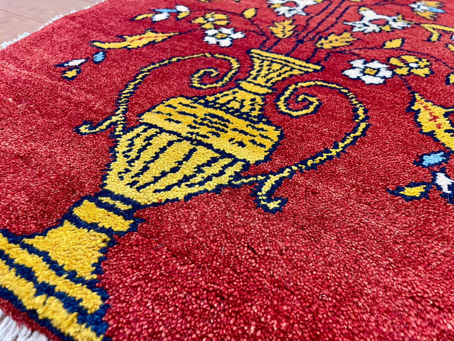 【オンライン限定】ギャッベ 90cm x 60cm (楕円形) RJ12557