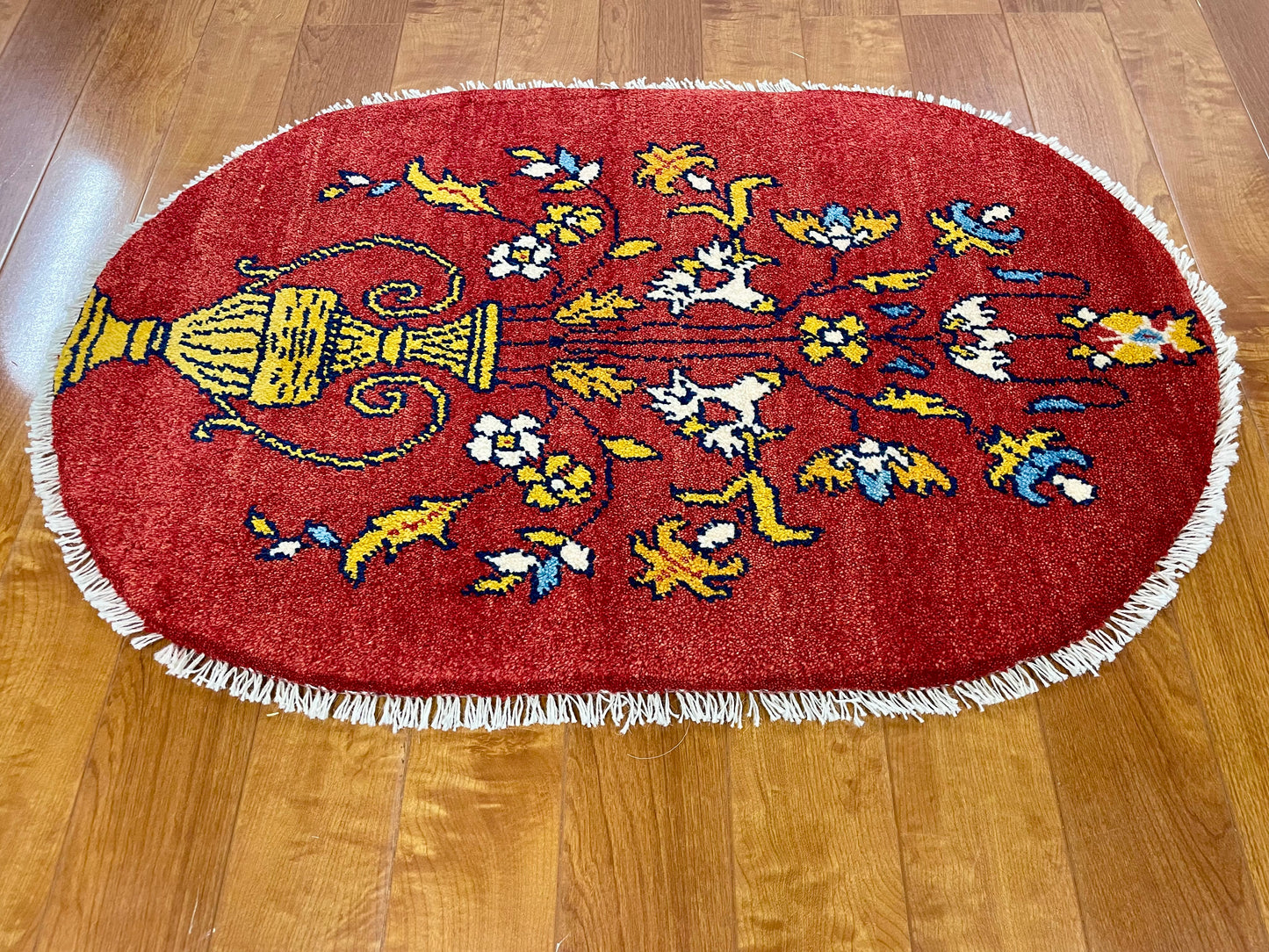 【オンライン限定】ギャッベ 90cm x 60cm (楕円形) RJ12557