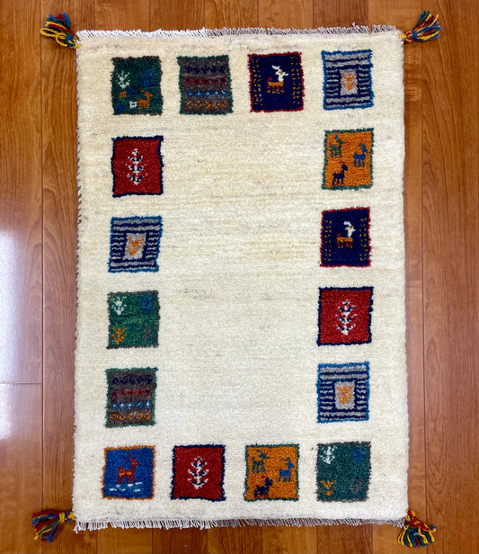 【オンライン限定】ギャッベ 90cm x 62cm RJ14203