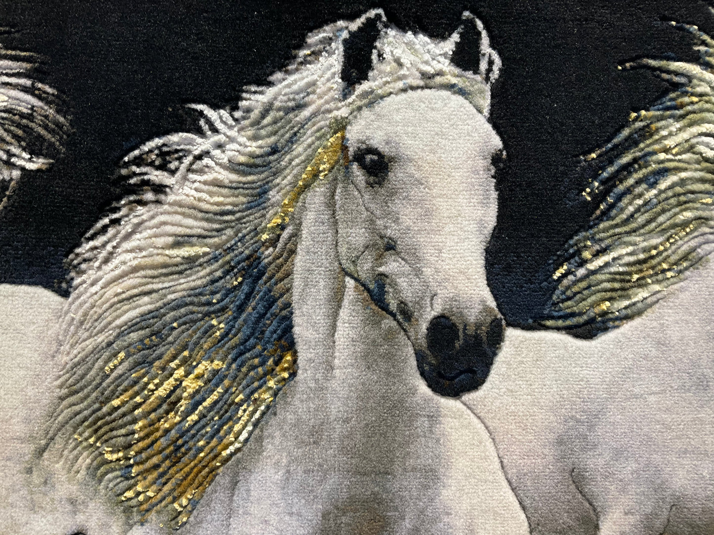 【額装】タブリーズ (3頭の白馬) 98cm x 80cm PS8569