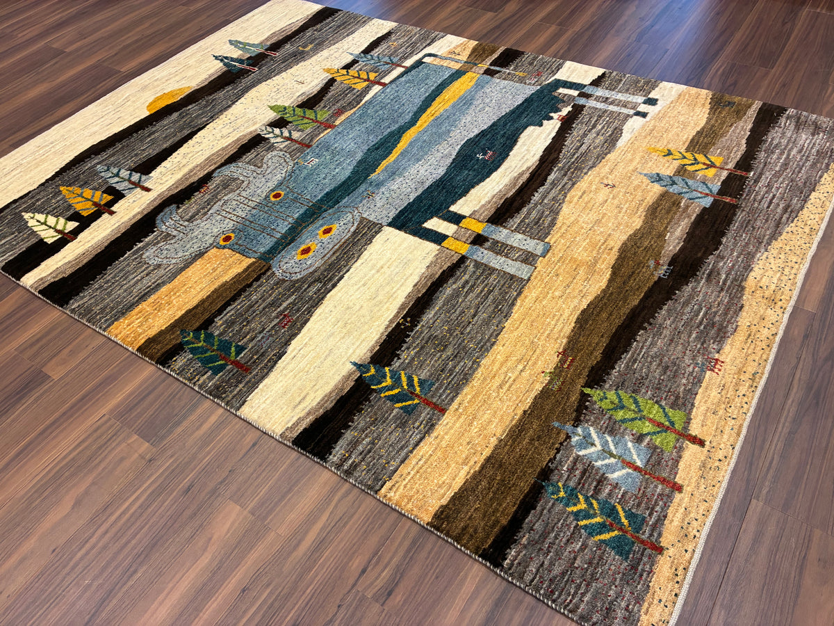 【千葉店】カシュクリギャッベ  199cm x 148cm RJ17447