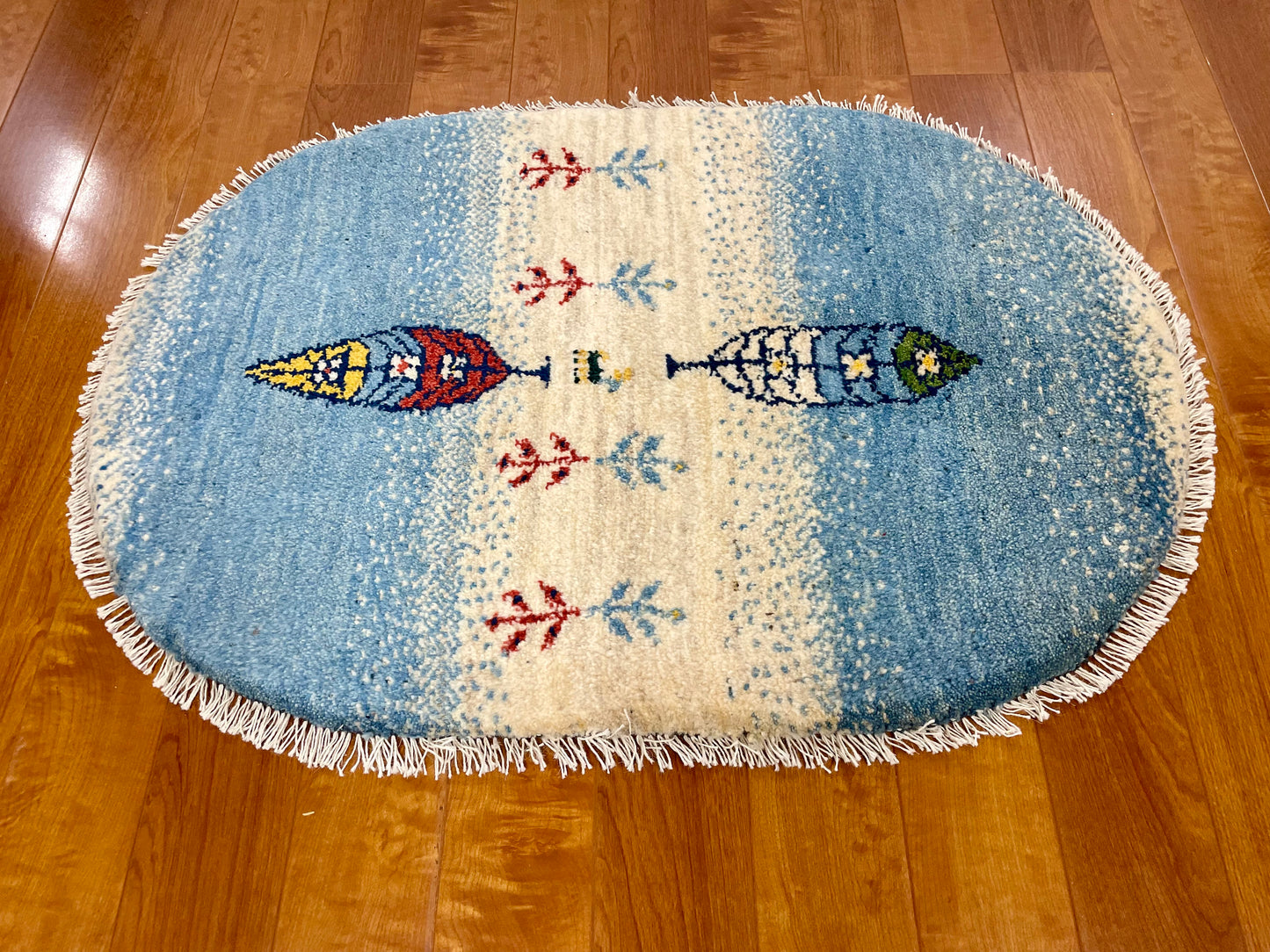 【オンライン限定】ギャッベ 90cm x 62cm (楕円形) RJ12471