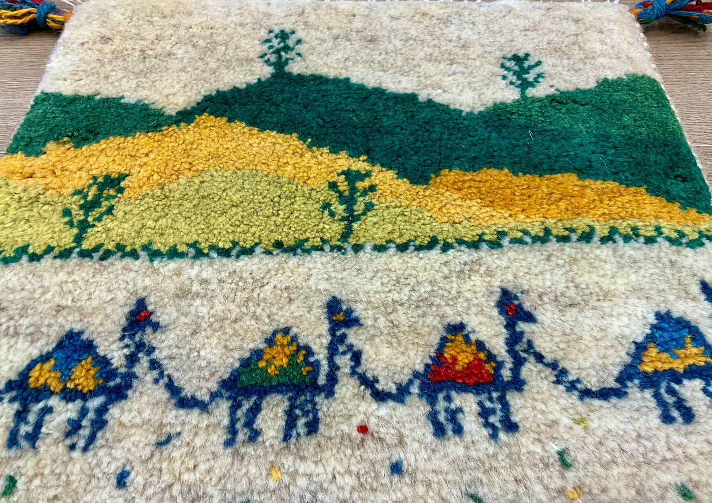ギャッベ 42cm x 38cm Z436