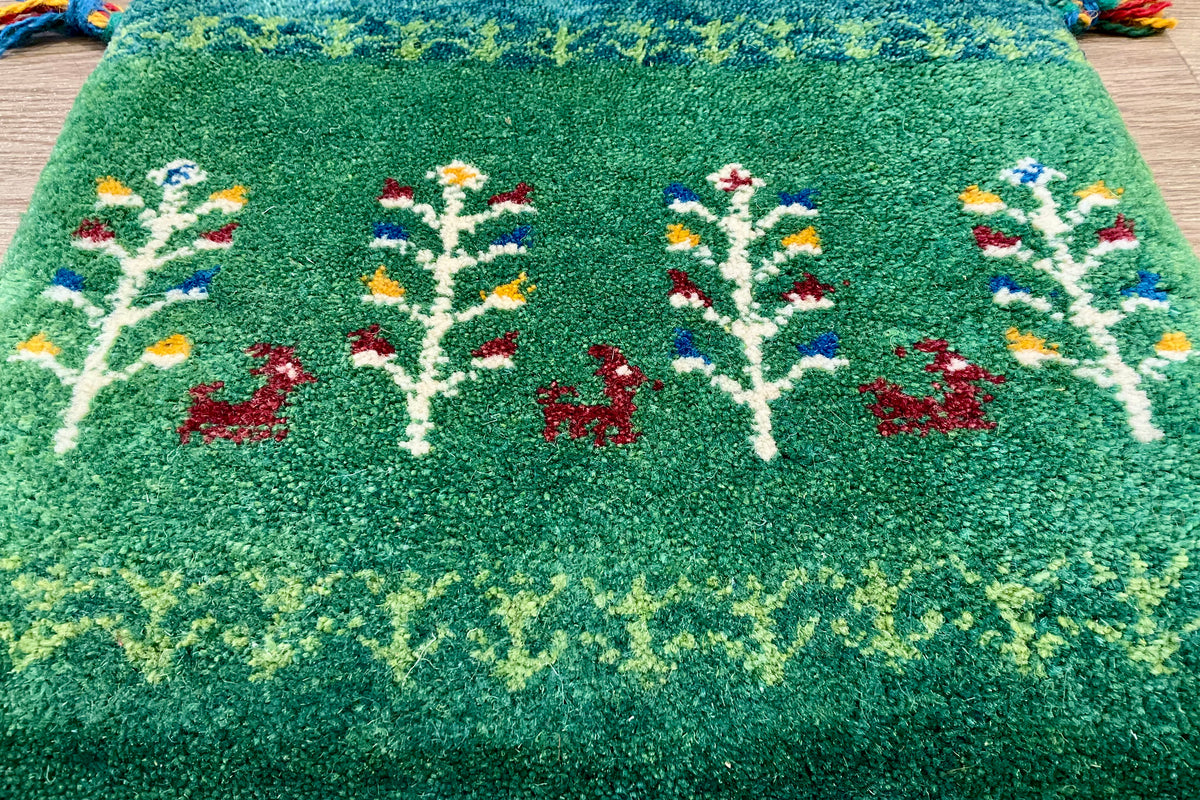 【福岡店】ギャッベ 45cm x 39cm T9684