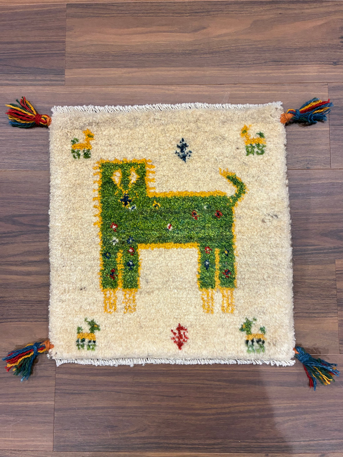 【千葉店】ギャッベ 41cm x 41cm Z1403