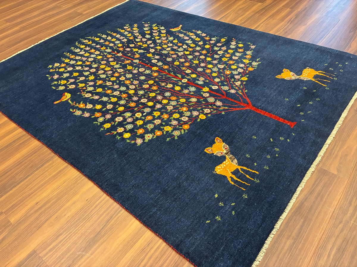 【千葉店】カシュクリギャッベ  203cm x 153cm RJ14445