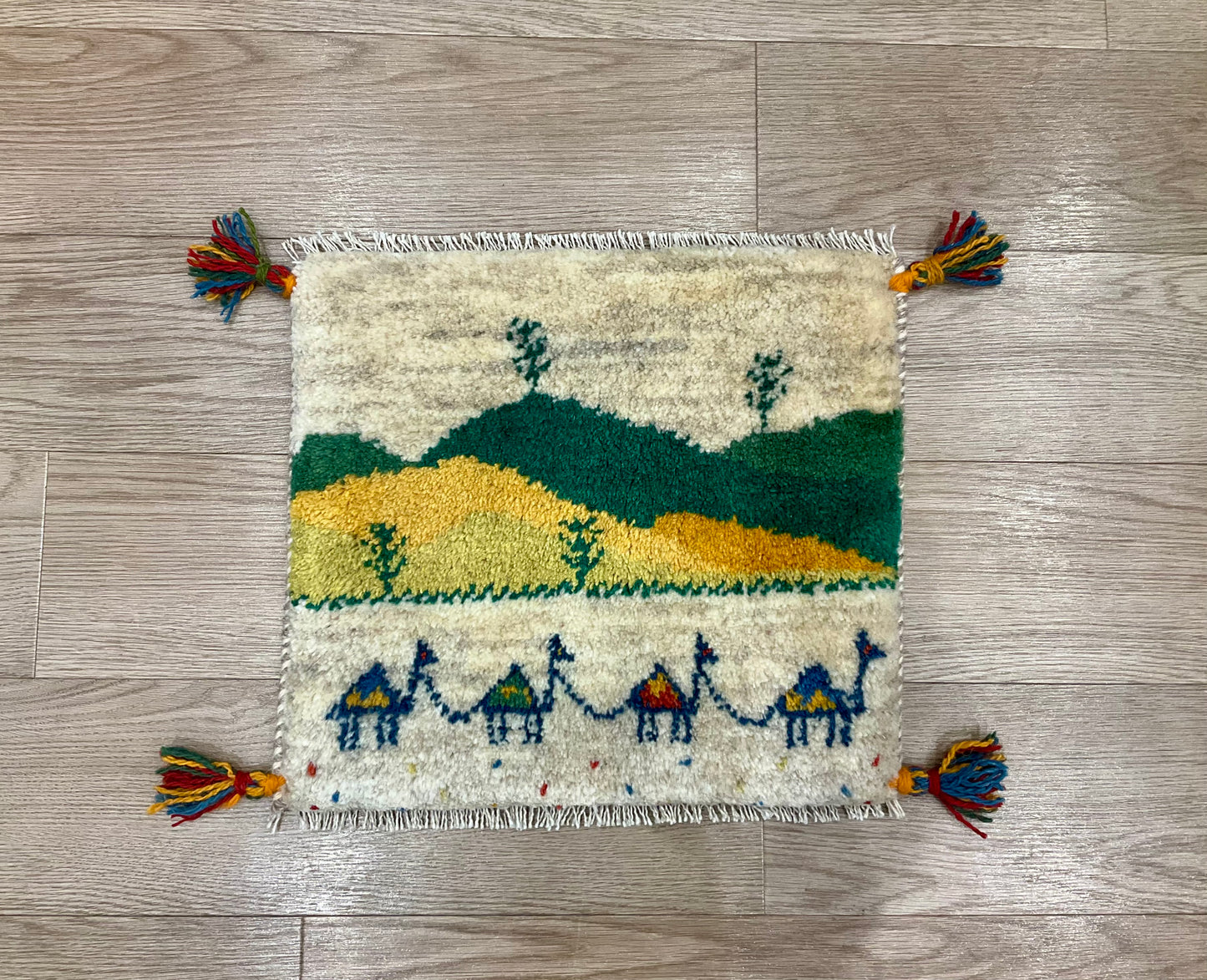 ギャッベ 42cm x 38cm Z1515
