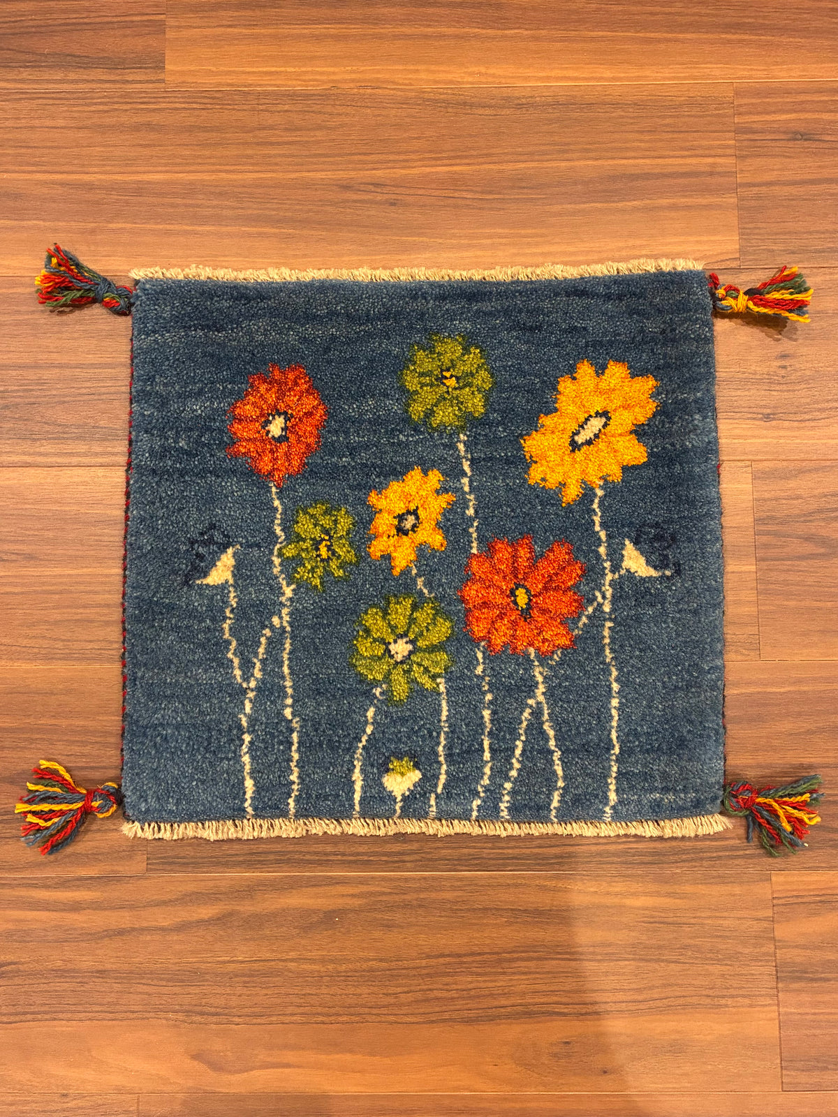 【千葉店】ギャッベ 44cm x 40cm Z3345