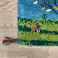 【福岡店】ギャッベ 41cm x 39cm Z3534