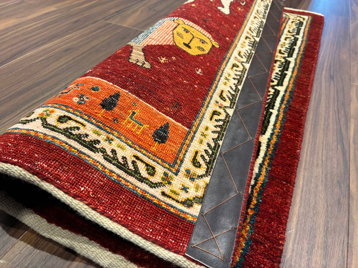 【千葉店】カシュクリギャッベ 89cm x 62cm RJ17291