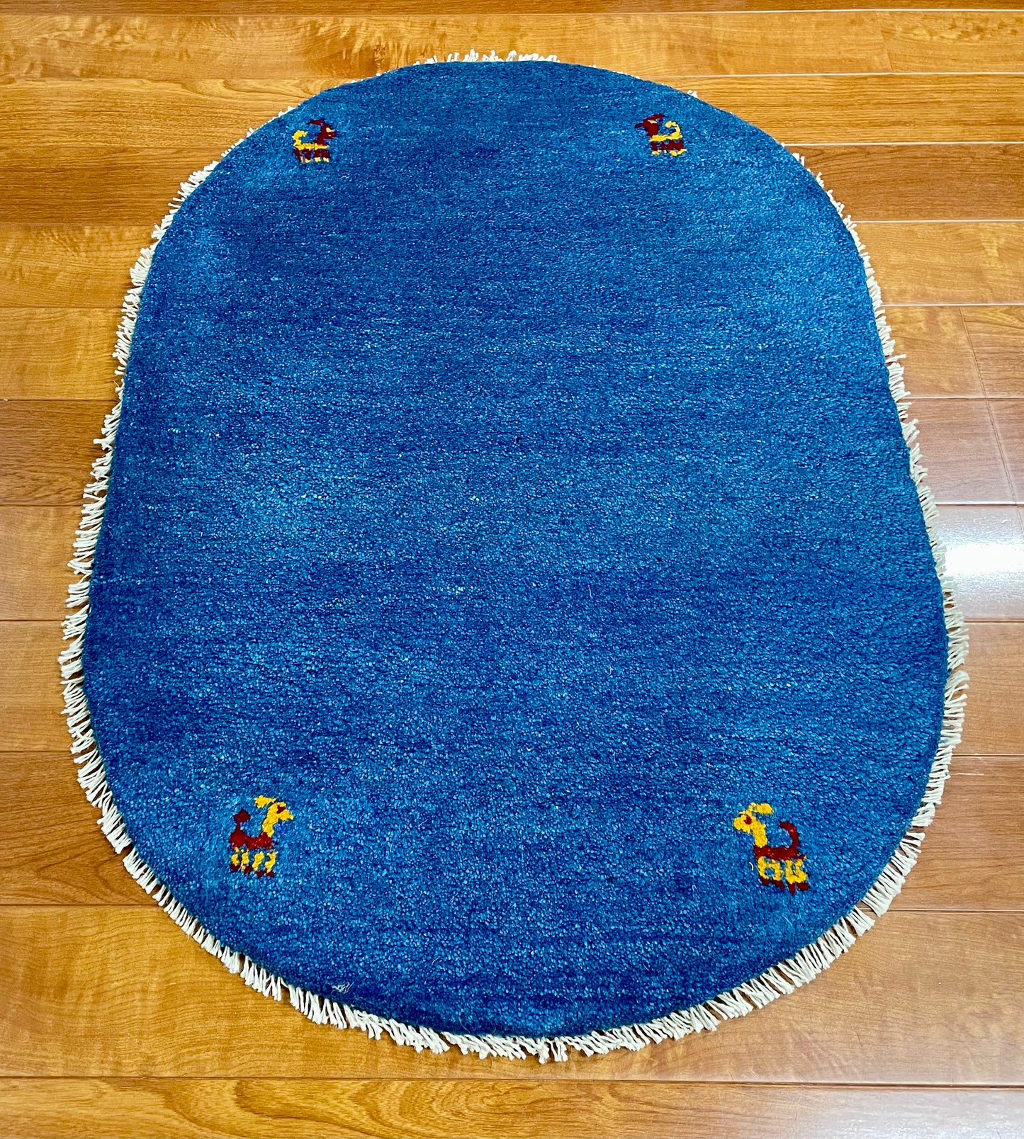 【オンライン限定】ギャッベ 90cm x 62cm (楕円形) RJ12317