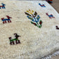 【福岡店】ギャッベ 43cm x 37cm Z3680