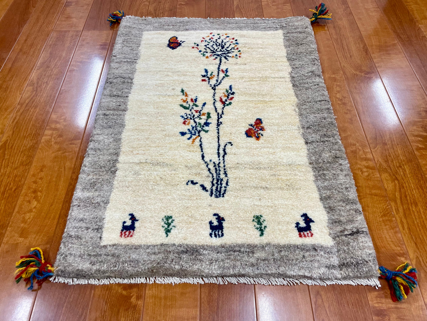 【オンライン限定】ギャッベ 87cm x 63cm RJ14186