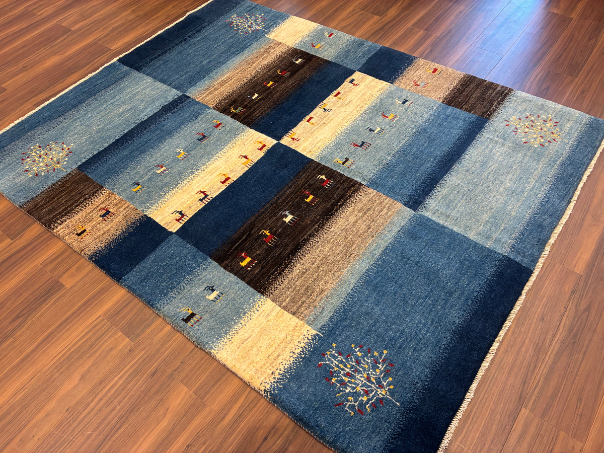 【千葉店】カシュクリギャッベ  193cm x 152cm RJ11869