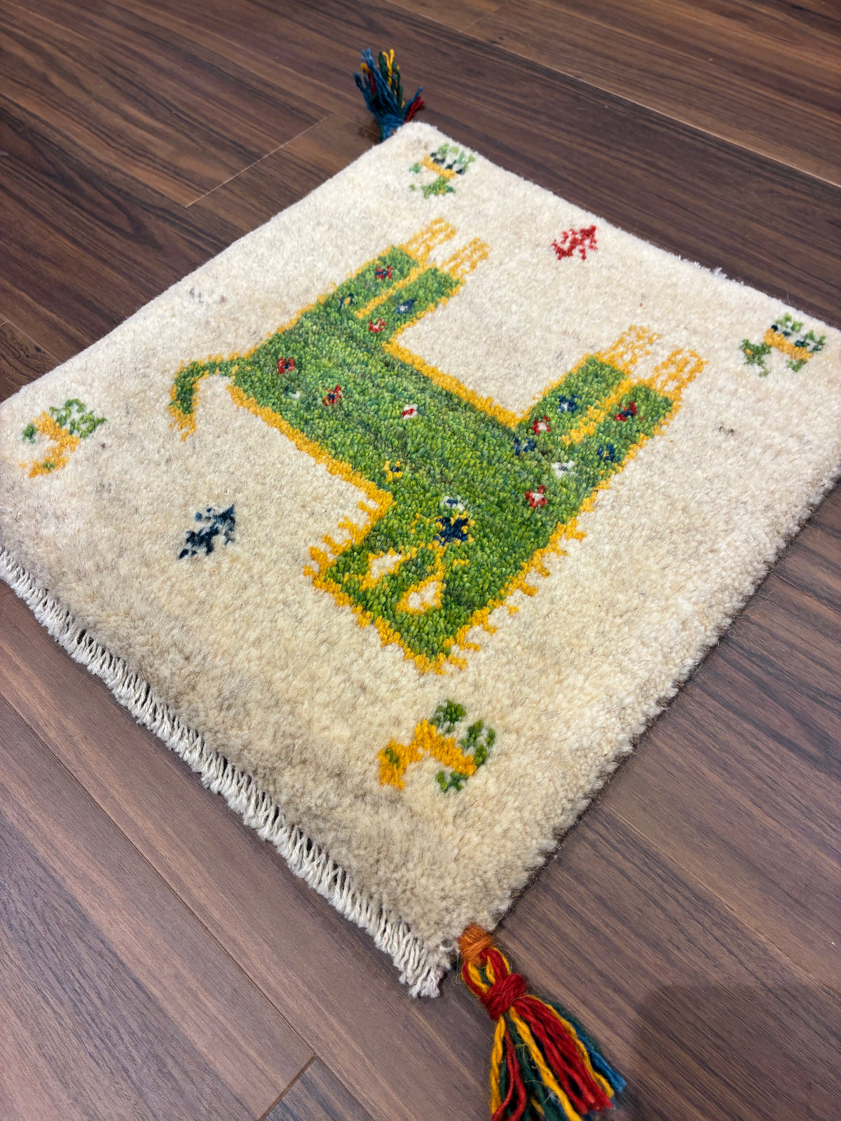 【千葉店】ギャッベ 41cm x 41cm Z1403