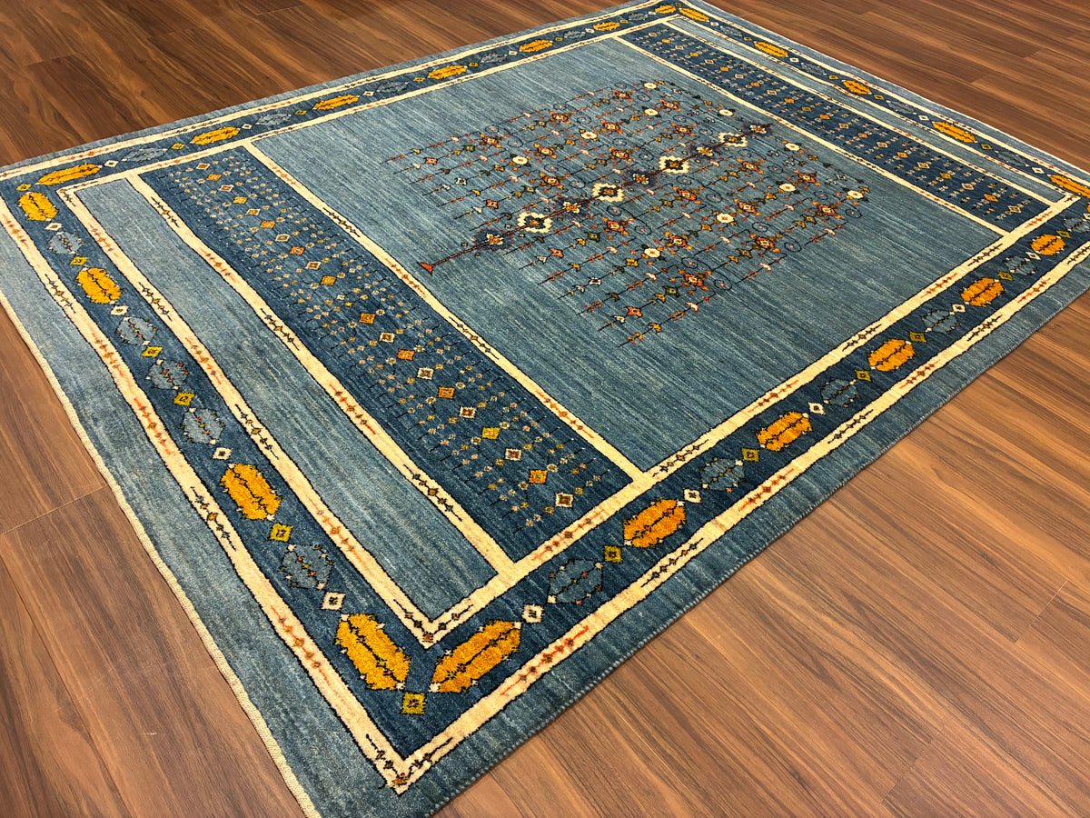 【千葉店】カシュクリギャッベ  208cm x 152cm RJ17449