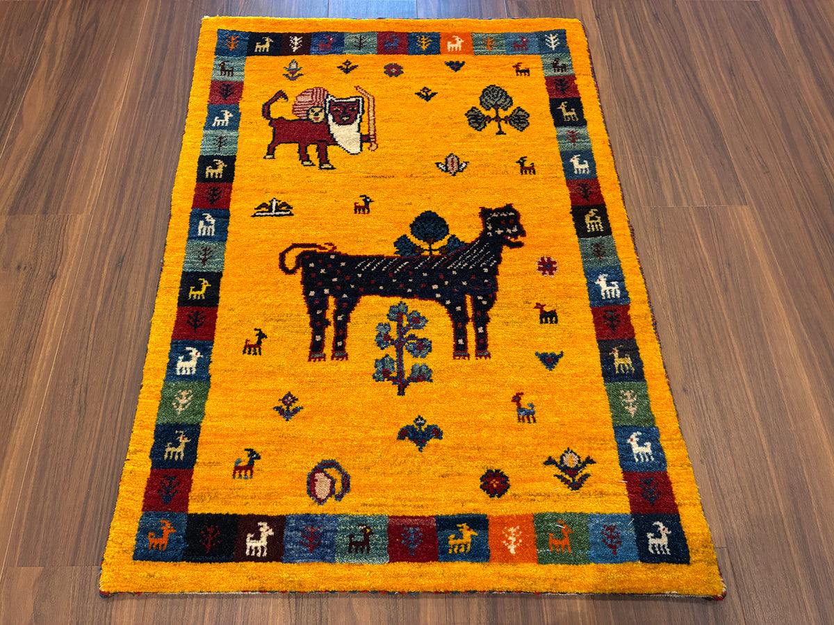 【千葉店】カシュクリギャッベ 90cm x 62cm RJ16880