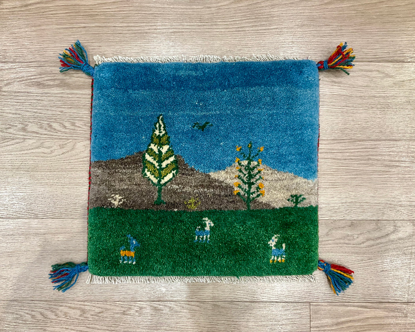 ギャッベ 43cm x 40cm T9949