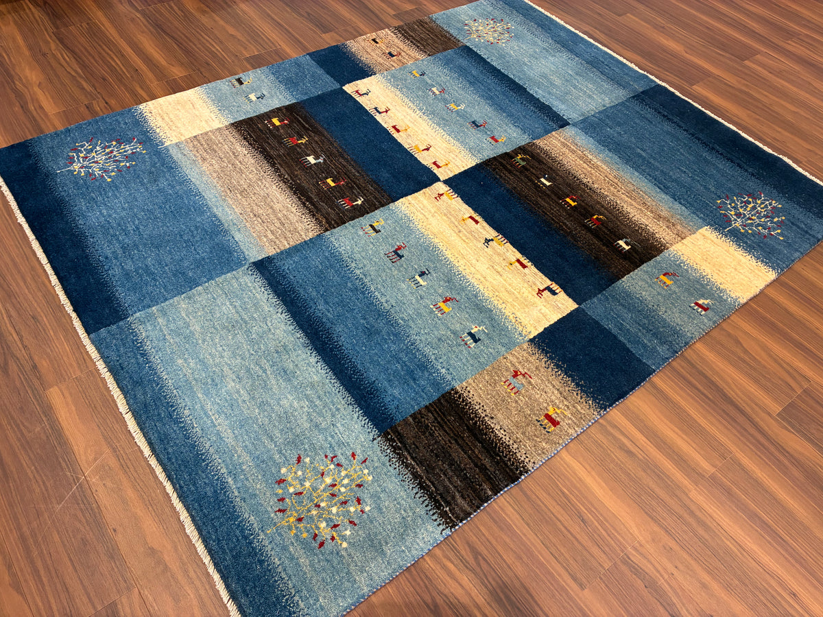 【千葉店】カシュクリギャッベ  193cm x 152cm RJ11869