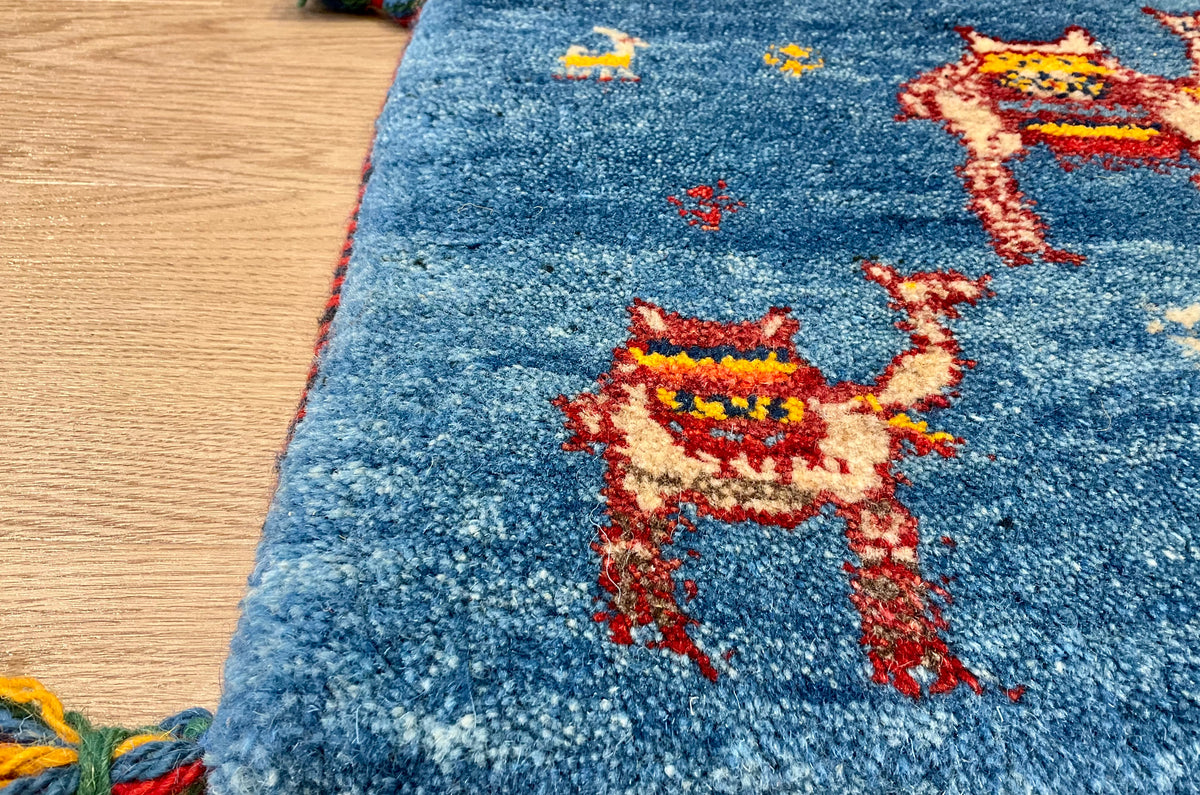 【福岡店】ギャッベ 43cm x 38cm Z3587