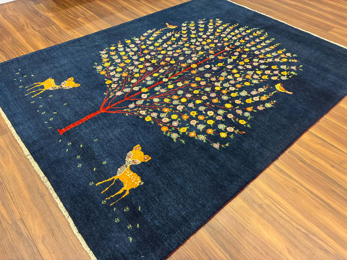 【千葉店】カシュクリギャッベ  203cm x 153cm RJ14445