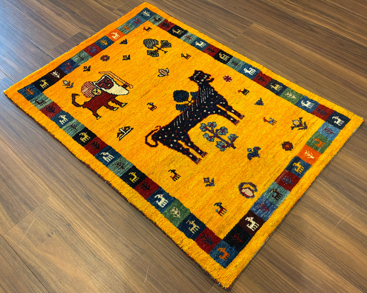 【千葉店】カシュクリギャッベ 90cm x 62cm RJ16880