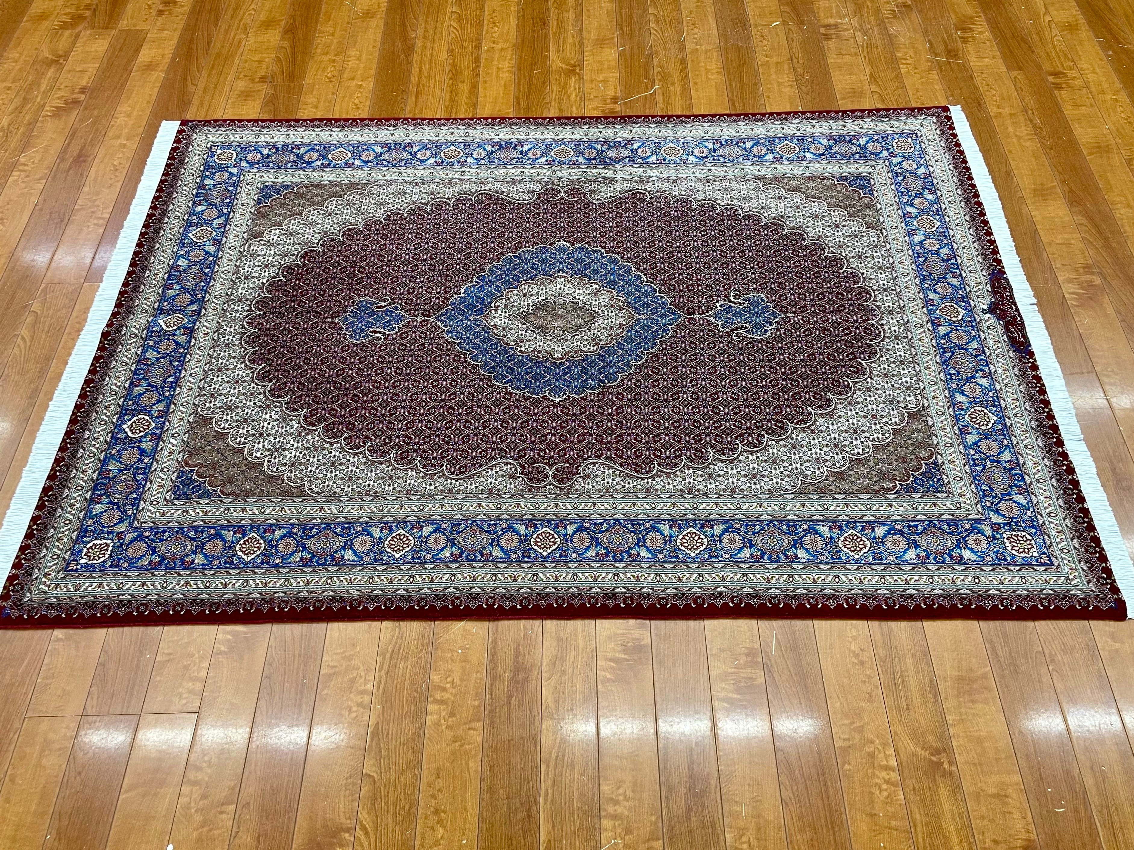 ペルシャ絨毯 アンティーク・タブリーズ製 105×150cm 新しい絨毯/ペルシャ絨毯/イラン・タブリーズ/約157×100 cm