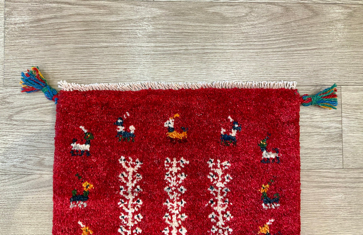 【福岡店】ギャッベ 43cm x 39cm Z3359