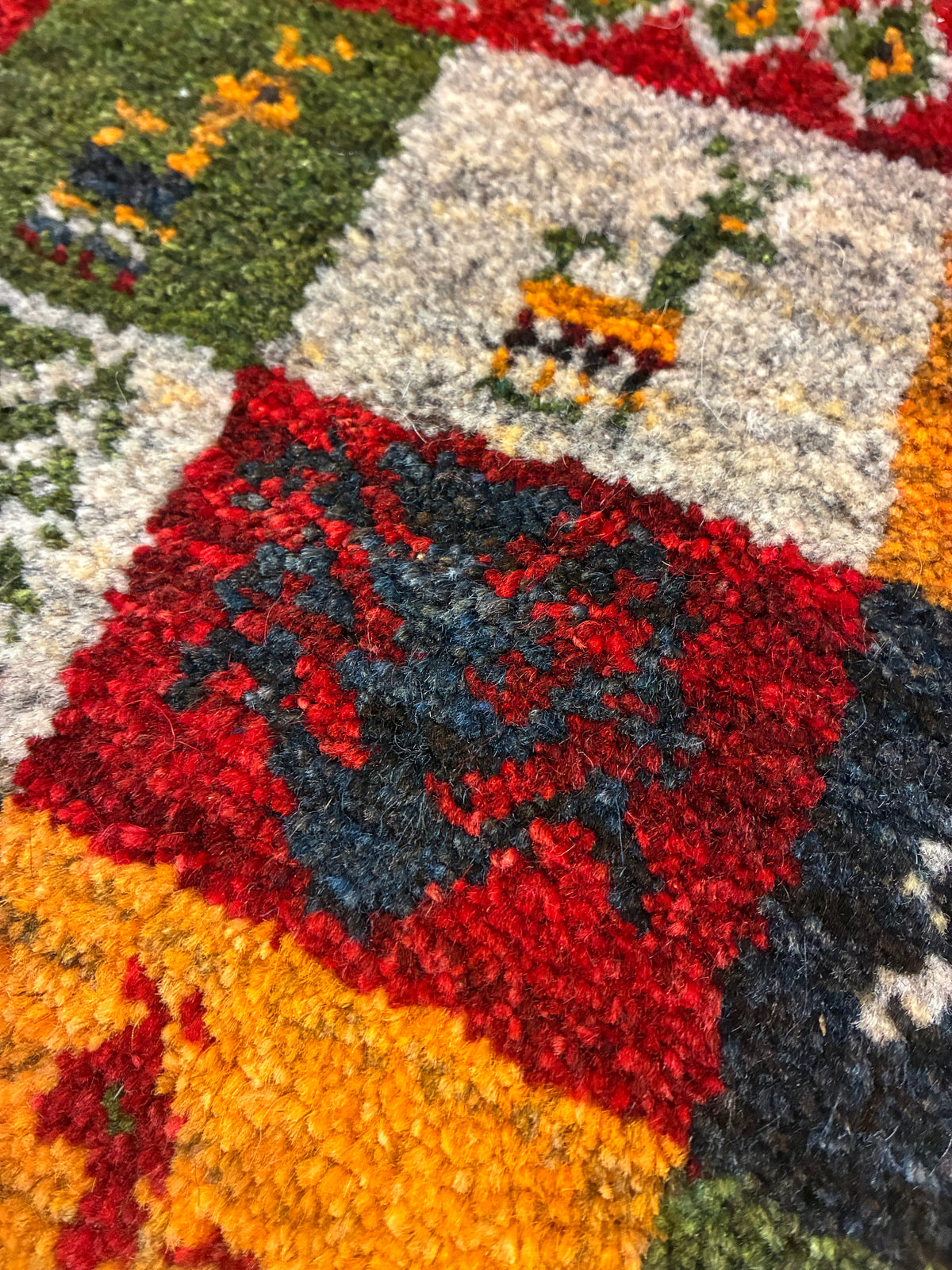 【千葉店】ギャッベ 45cm x 37cm Z3380