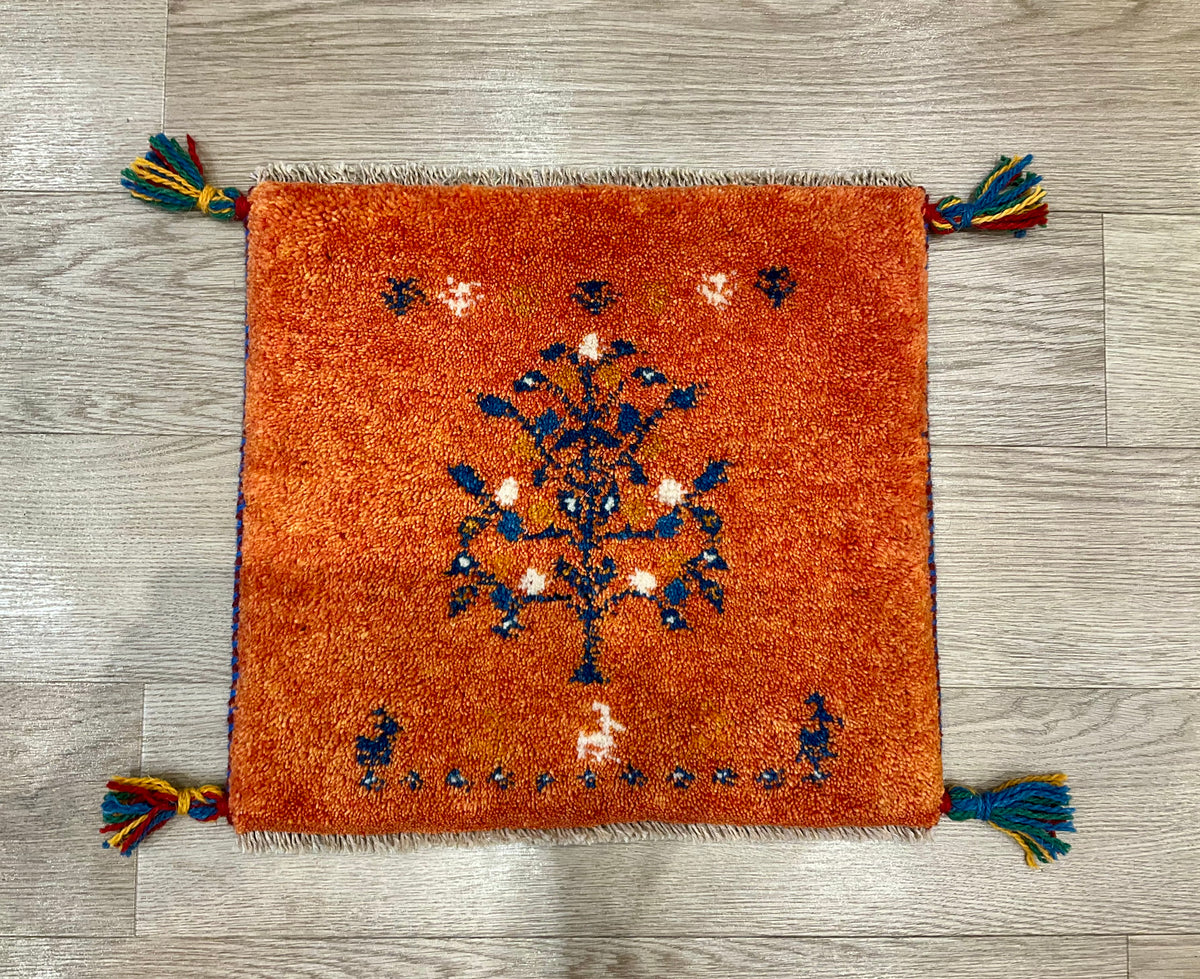 【福岡店】ギャッベ 43cm x 40cm Z2662