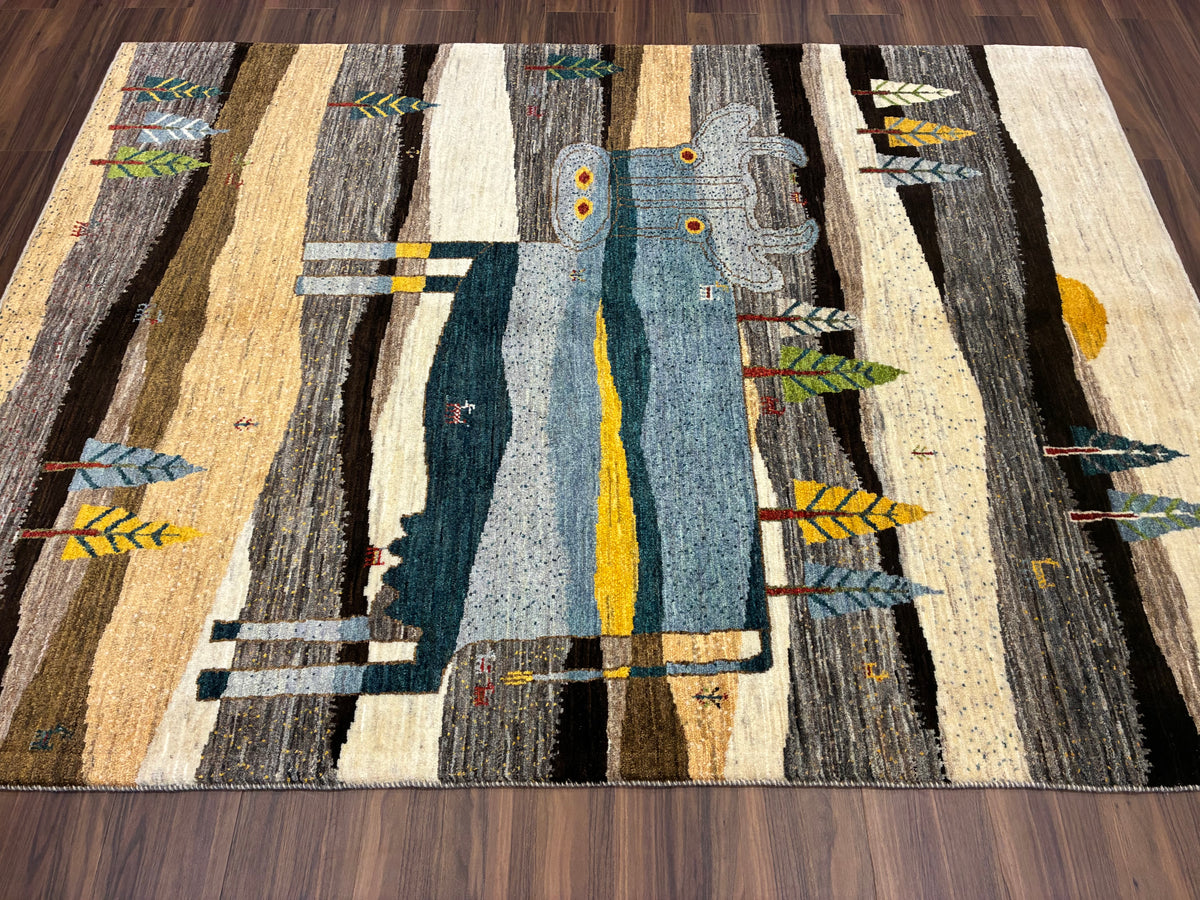 【千葉店】カシュクリギャッベ  199cm x 148cm RJ17447