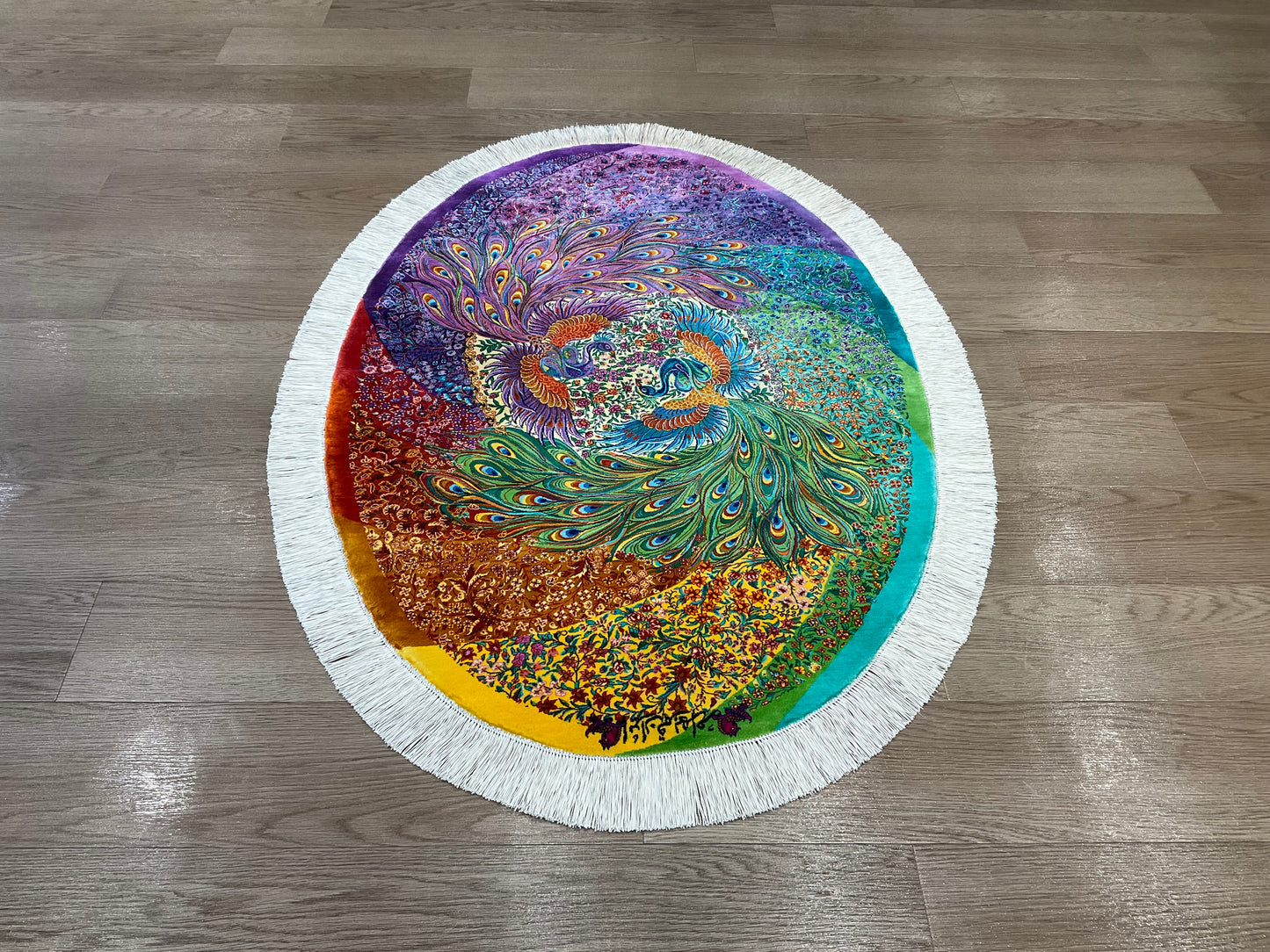 クム バハラミ工房 117cm x 82cm(楕円形) PS9357
