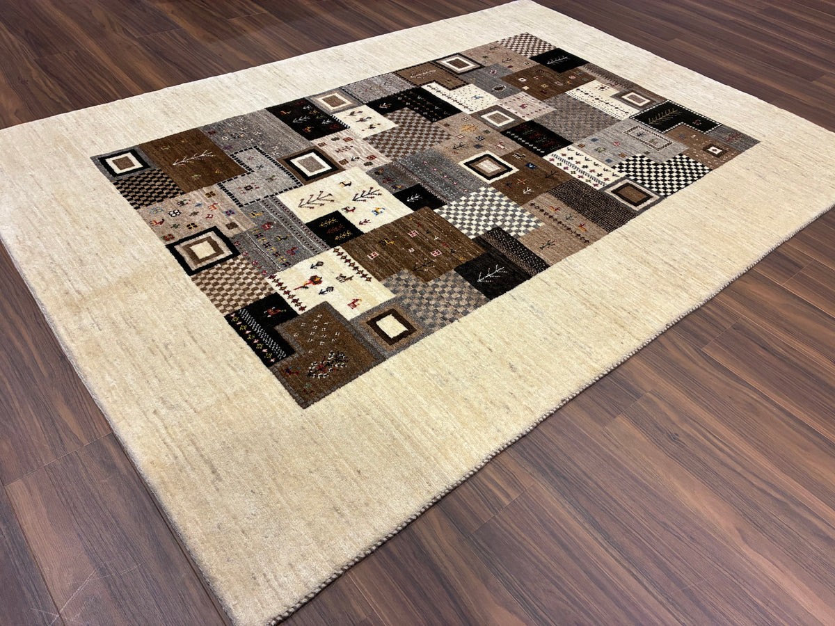 【千葉店】カシュクリギャッベ  200cm x 140cm RJ10948